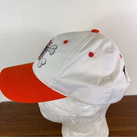 VTG Cleveland Browns Logo Athletic Dawg Pound NFL Snapback Hat Cap Red Onion - Picture 7 of 16